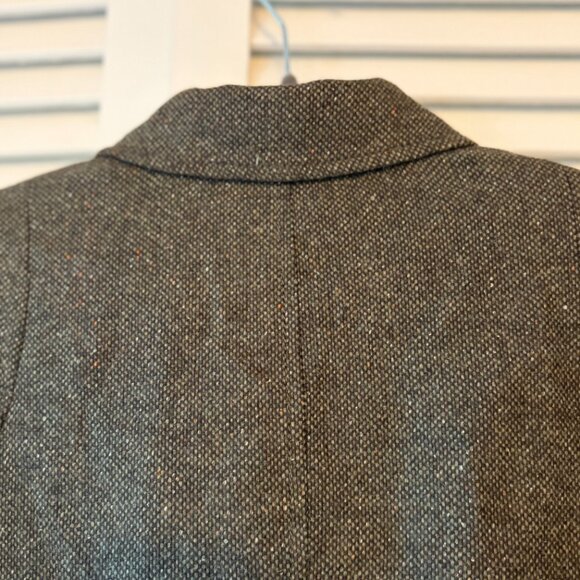 Banana Republic women's jacket 8 wool blend olive speckled brown military - Picture 7 of 11